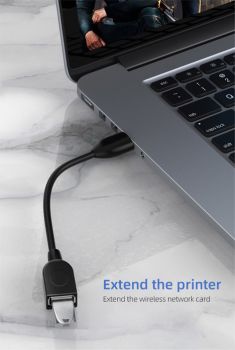 CABLETIME καλώδιο USB 2.0 αρσενικό σε θηλυκό C160, 3A, 0.5m, μαύρο - Cables - Adapters