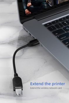 CABLETIME καλώδιο USB 2.0 αρσενικό σε θηλυκό C160, 3A, 1m, μαύρο - Καλώδια - Αντάπτορες