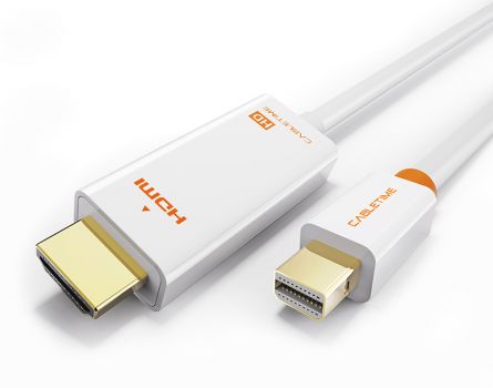 CABLETIME καλώδιο Mini DisplayPort σε HDMI AV588, 1080p, 1.8m, λευκό - Cables - Adapters