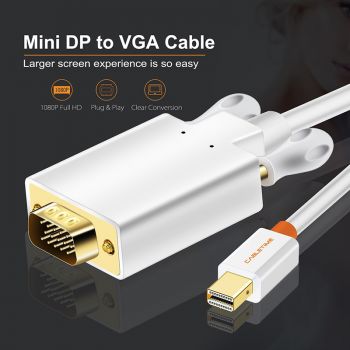 CABLETIME καλώδιο Mini DisplayPort σε VGA AV588, 1080p, 1.8m, λευκό - Cables - Adapters