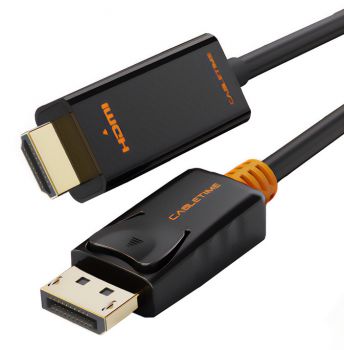 CABLETIME καλώδιο Displayport σε HDMI AV585, 1.2v, 1080p, 5m, μαύρο - Cables - Adapters