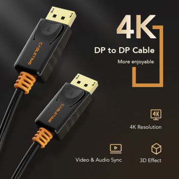 CABLETIME καλώδιο Displayport AV585, 1.2v, 4k/60hz, 3m, μαύρο - Cables - Adapters