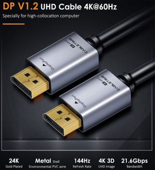 CABLETIME καλώδιο Displayport 1.2v AV585, 4K, 5m, μαύρο - Cables - Adapters