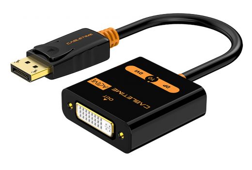 CABLETIME αντάπτορας Displayport σε DVI Active AV586 1080p, 0.2m, μαύρος - Cables - Adapters