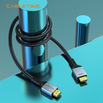 CABLETIME καλώδιο HDMI 2.1 HM8K, 28AWG, 8K/60HZ, 2m, μαύρο - Cables - Adapters