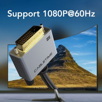 CABLETIME καλώδιο HDMI 1.4 σε DVI 24+1 AV579, 1080p, 5m, μαύρο - Cables - Adapters