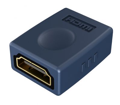 CABLETIME αντάπτορας HDMI F/F AV599, 4K/1080P, gold plated, μπλε - Cables - Adapters