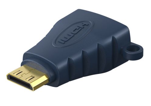 CABLETIME αντάπτορας Mini HDMI C σε HDMI AV599, with Ring, 4K, μπλε - Cables - Adapters