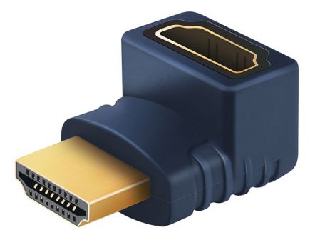 CABLETIME αντάπτορας HDMI αρσενικό σε θηλυκό AV599, γωνιακός, 4K, μπλε - Cables - Adapters
