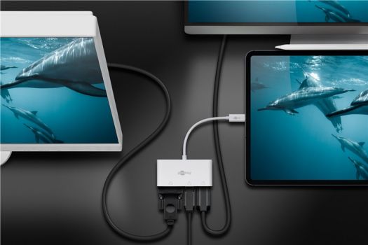 GOOBAY αντάπτορας USB Type-C σε VGA+DP+HDMI 52412, 4K, 14cm, λευκός - Cables - Adapters