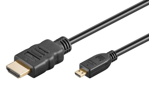 GOOBAY καλώδιο HDMI σε HDMI Micro 53784 με Ethernet, 4K, 1.5m, μαύρο - Cables - Adapters