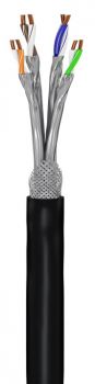 GOOBAY καλώδιο S/FTP CAT 7 53867, copper, AWG 23/1, 50m, μαύρο - Cables - Adapters