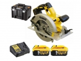 DeWALT - Δισκοπρίονο Dewalt 18V XR Brushless 184mm (2x5.0Ah) με βαλίτσα TSTAK - Δισκοπρίονα