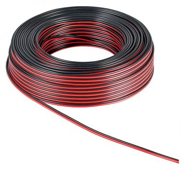 GOOBAY καλώδιο ήχου 2x 0.35 mm² 59372, CU, 25m, μαύρο & κόκκινο - Cables - Adapters