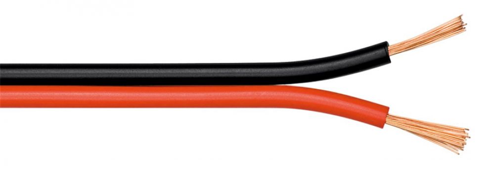 GOOBAY καλώδιο ήχου 2x 0.35 mm² 59372, CU, 25m, μαύρο & κόκκινο - Cables - Adapters