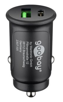 GOOBAY φορτιστής αυτοκινήτου 59521, USB & Type-C PD, 27W, μαύρος - Φορτιστές κινητών