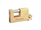 MasterLock - Brass padlock padlock with 76mm steel neck - Safe deposit boxes -Security Locks - Padlocks
