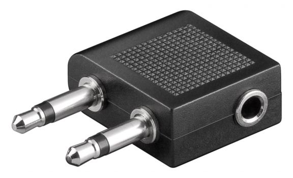 GOOBAY αντάπτορας 2x 3.5mm 2-pin σε 3.5 mm 3-pin 61004, 10τμχ, μαύρο - Καλώδια - Αντάπτορες