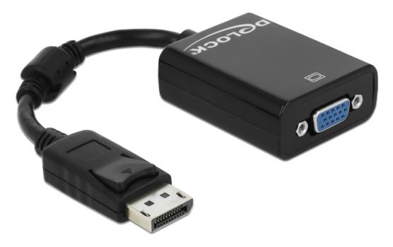 DELOCK αντάπτορας DisplayPort 1.2 σε VGA 61848, 1080p, 12cm, μαύρος - Cables - Adapters