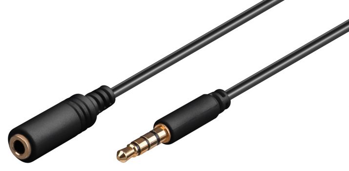 GOOBAY προέκταση καλωδίου ήχου 3.5mm 62480, 4 pin stereo, CU, 3m, μαύρο - Cables - Adapters
