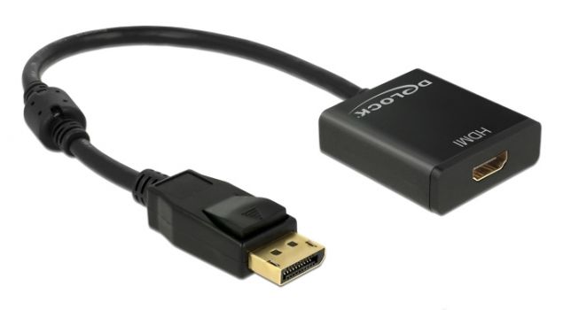 DELOCK αντάπτορας DisplayPort 1.2 σε HDMI 62607, 4K, 20cm, μαύρος - Cables - Adapters