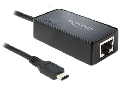 DELOCK Adapter USB 3.1 Type-C σε Gigabit LAN, Black - Δικτυακά