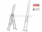 Bulle - aluminum triple extending Ladder 36 steps (3x12) SSS12 - Ladders