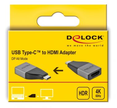 DELOCK αντάπτορας USB 3.2 Gen 1 Type-C σε HDMI 64119, 4K 60 Hz - Cables - Adapters