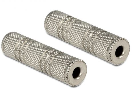 DELOCK Αντάπτορας από jack 3.5mm σε jack 3.5mm, Metal, Silver - Cables - Adapters