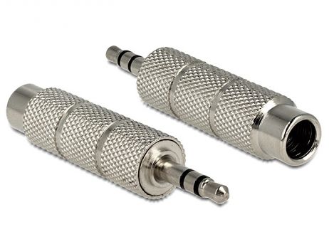 DELOCK Αντάπτορας από 3.5mm σε 6.3mm, Metal, Silver - Cables - Adapters