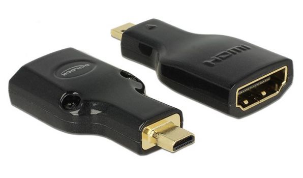 DELOCK HDMI αντάπτορας Micro-D σε HDMI-A θηλυκό 65664, High Speed (HEC) - Cables - Adapters