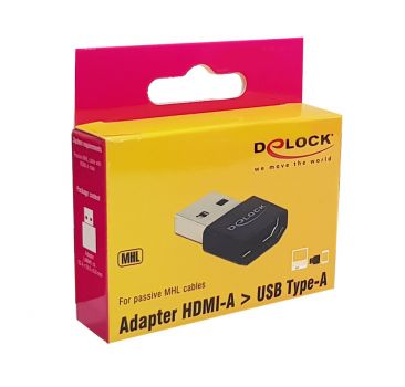 DELOCK αντάπτορας USB σε HDMI-A θηλυκό 65680, μαύρος - Cables - Adapters