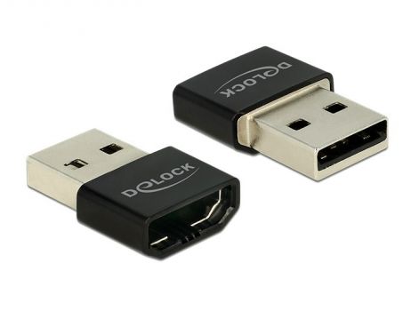 DELOCK αντάπτορας USB σε HDMI-A θηλυκό 65680, μαύρος - Cables - Adapters