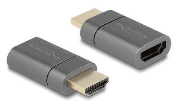 DELOCK αντάπτορας HDMI αρσενικό σε θηλυκό 66684, μαγνητικός, 8K, γκρι - Cables - Adapters