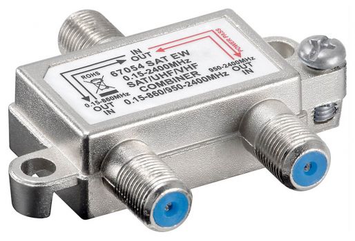 GOOBAY SAT-TV combiner 67054, 0.15 MHz - 2400MHz, 100dB - Image - Audio