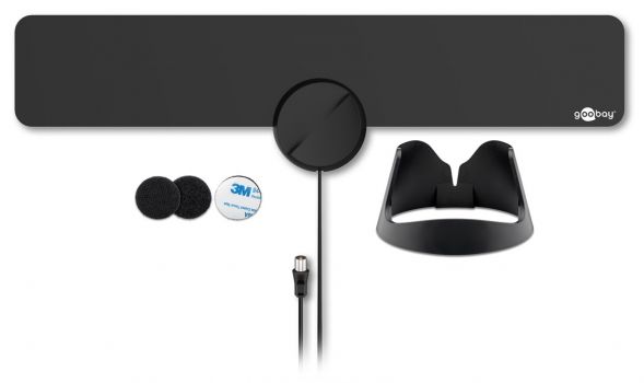 GOOBAY εσωτερική κεραία 67183, ενεργή, Full HD, DVB-T2, μαύρη - Image - Audio