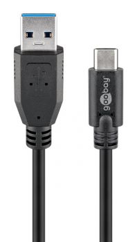 GOOBAY καλώδιο USB 3.0 σε USB-C 67890, 5Gbit/s, 1m, μαύρο - Cables - Adapters