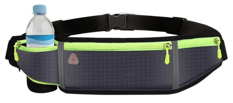 Τσάντα μέσης 68120, με ανακλαστικά, γκρι - Bags - Wallets