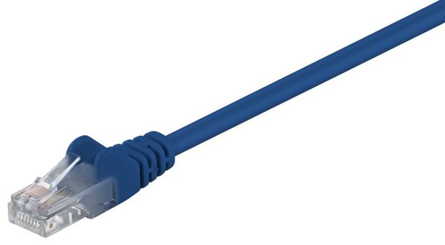 GΟOBAY καλώδιο UTP Cat 5e 68335, CCA, 27AWG, PVC, 0.5m, μπλε - Cables - Adapters