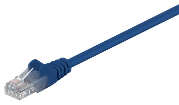GΟOBAY καλώδιο UTP Cat 5e 68608, CCA, 27AWG, PVC, 0.25m, μπλε - Cables - Adapters