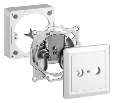 GOOBAY επιτοίχια πρίζα κεραίας 68851, TV & FM, λευκό - Electrical equipment