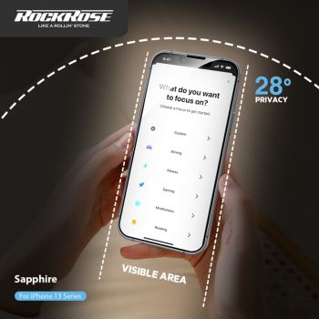 ROCKROSE tempered glass 2.5D Sapphire Privacy για iPhone 13 Pro Max - Tempered Glass