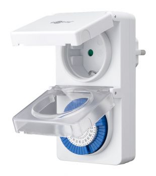 GOOBAY μηχανικός χρονοδιακόπτης ρεύματος 73289, IP44, 16A, λευκός - Headlamps - Surges - Reels