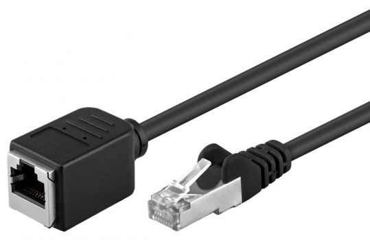 GOOBAY καλώδιο προέκτασης F/UTP CAT5e 73390, copper, AWG 26, 15m, μαύρο - Cables - Adapters