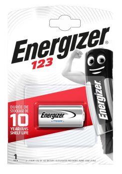 ENERGIZER μπαταρία λιθίου CR123A, 3V, 1τμχ - Alkaline / Rechargeable batteries
