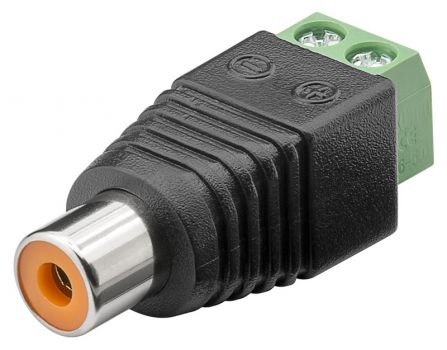 GOOBAY βύσμα RCA θηλυκό σε terminal block 2pin 76741, 10τμχ - Security systems
