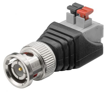 GOOBAY βύσμα BNC αρσενικό σε terminal block 2pin 76750, push-down, 10τμχ - Security systems