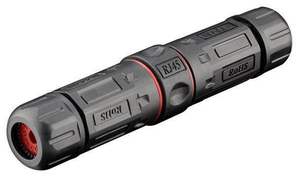 GOOBAY αδιάβροχος σύνδεσμος RJ45 Cat.6 79566, IP68, μαύρο - Cables - Adapters