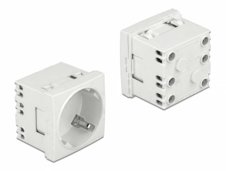 DELOCK module πρίζας ρεύματος Easy 45 81324, 45°, 45x45mm, 10τμχ - Electrical equipment