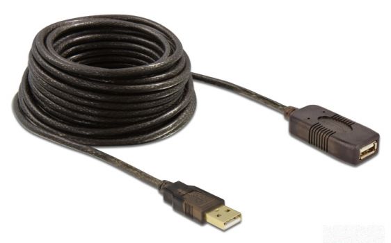 DELOCK καλώδιο USB 2.0 αρσενικό σε θηλυκό 82308, 480Mbps, 5m, μαύρο - Cables - Adapters